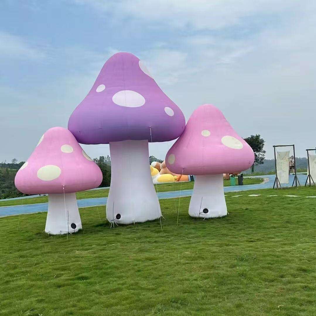 充气蘑菇气模发光水果西瓜橙子火龙果蔬菜辣椒西红柿户外露营美陈