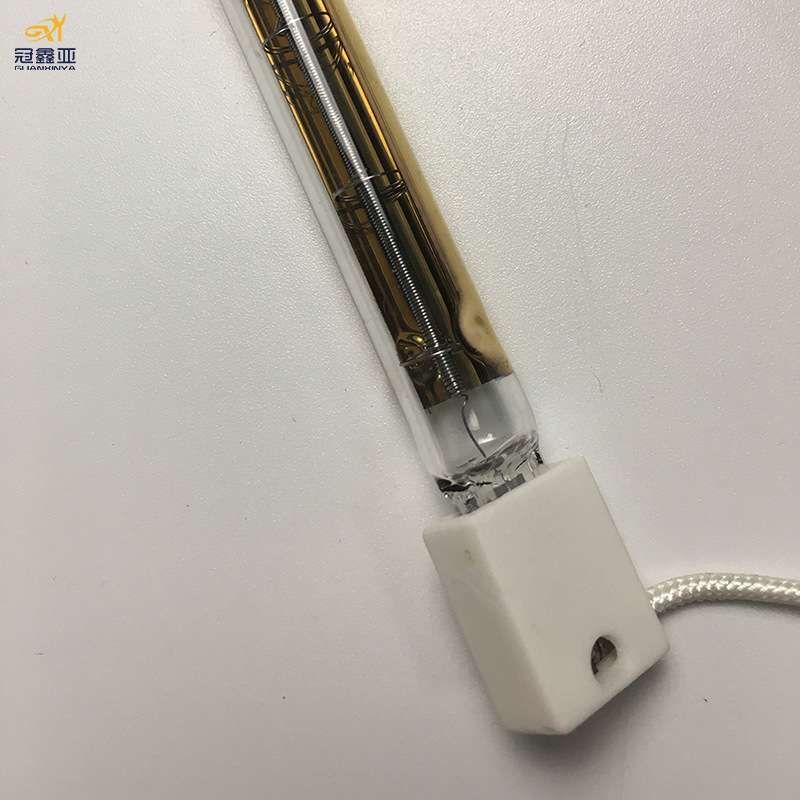 半镀金加热灯管1KW530MM 红外线烤漆箱喷漆烤炉石英卤素镀金灯管