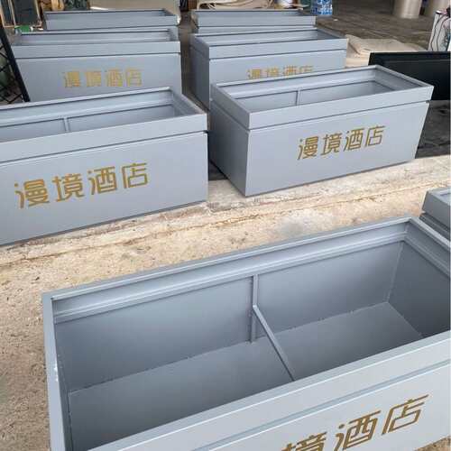 户外铁艺花坛花箱组合不锈钢花槽售楼部商业广场树箱花钵隔断外摆