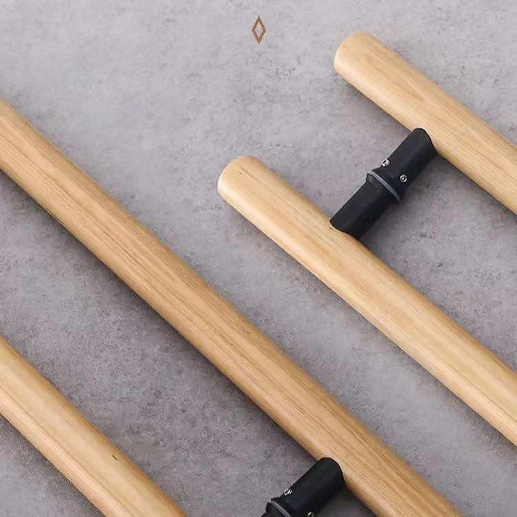 玻璃门拉手实木门把手简易大门拉手木质推拉门有框门现代原木拉手