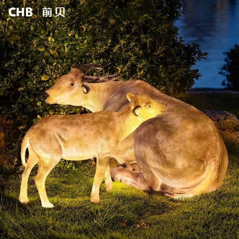景观装饰LED牛动物灯户外防水公园广场商场大型游乐场水牛造型灯