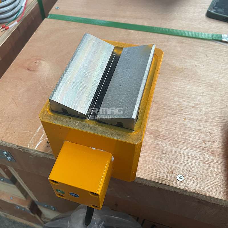 圆管钢管夹具机器人抓手磁吸机械手吸盘夹具电永磁铁电永磁吸盘