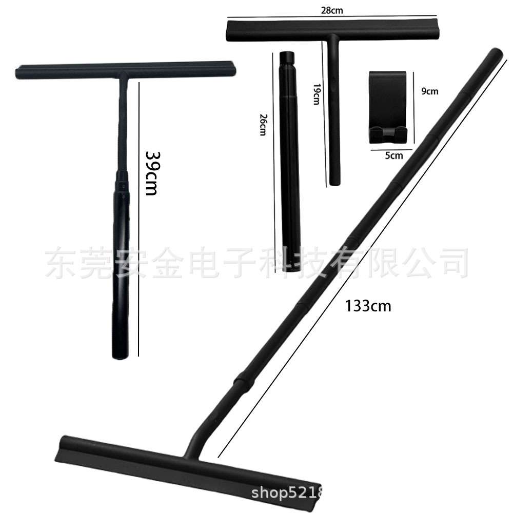 伸缩长杆玻璃刮水器保洁擦玻璃神器家用浴室擦窗器手动加长地刮