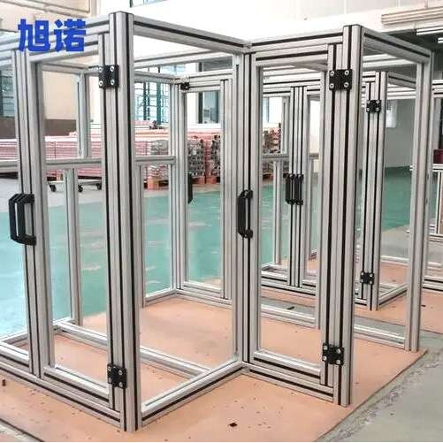 机械防护罩工业铝型材 铝材设备防护罩 型材机器人防护罩