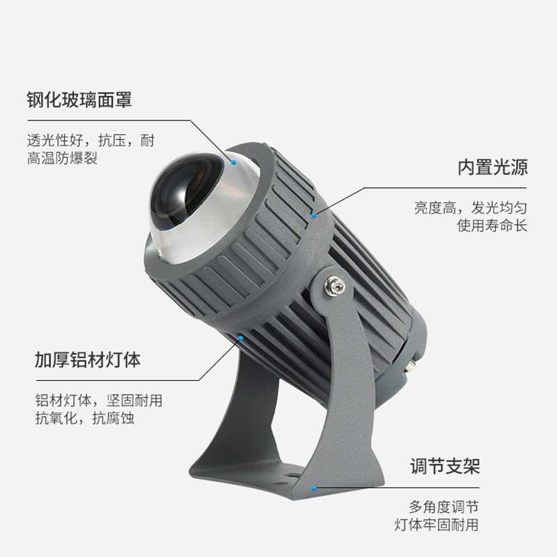 一束光射灯聚光灯led投射灯户外防水CREE足功率室外洗墙灯强光