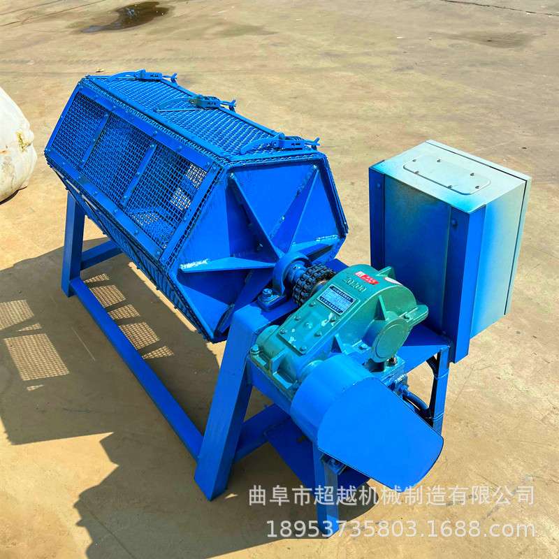 钢渣大块铁滚筒自动干磨机 车床零件六角滚筒式抛光机 可加磨料