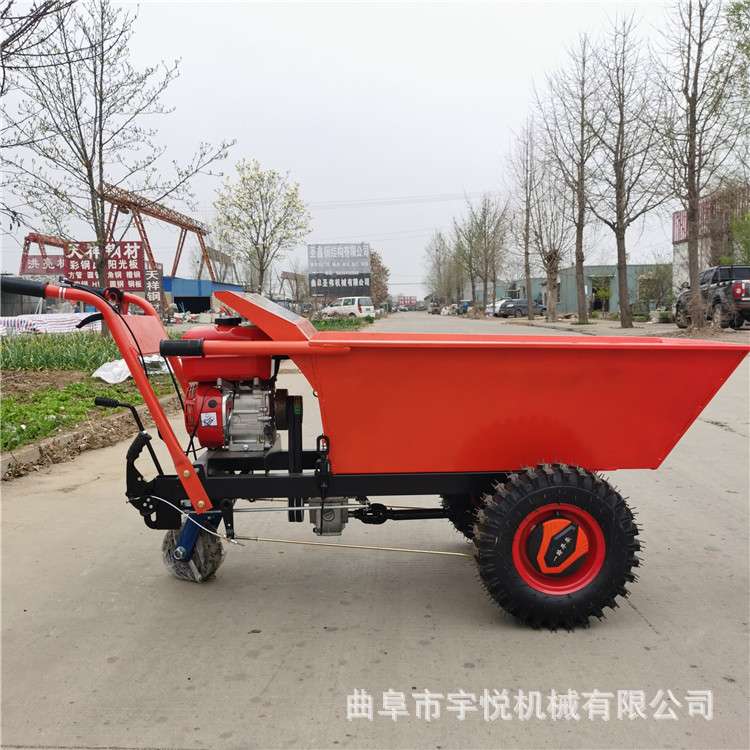农业汽油手推车 燃油动力搬运车 水泥砂石汽油灰斗车