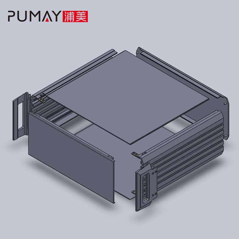 337*132-300仪电子仪表机箱手提式铝型材组装壳体铝机柜加工外壳