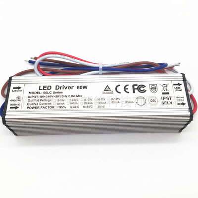 过认证高PF45w48w50w60w900ma15串18-20串x3wLED恒流驱动防水电源