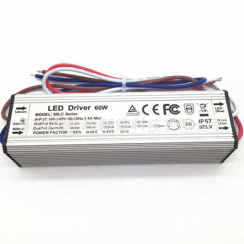 过认证高PF45w48w50w60w900ma15串18-20串x3wLED恒流驱动防水电源