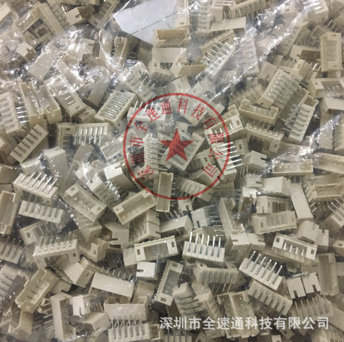 接插件针座PH2.0-6AW6P2.0MM间距6PIN弯针米色耐温