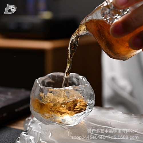 多艺厂家直销纯手工冰冻烧单杯主人杯高档不规则茶杯琉璃上神杯