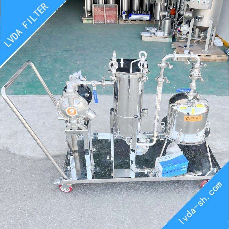 移动式袋式过滤器 便携式小推车 气动隔膜泵 多种滤袋精度高0.2微