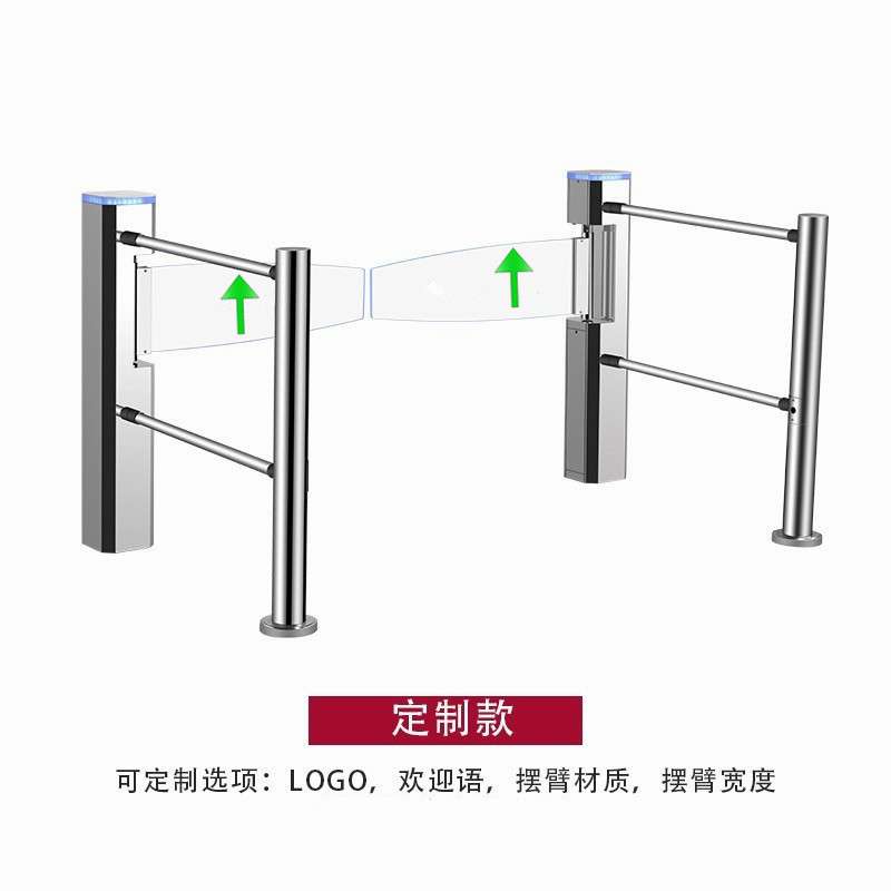 超市感应门进出口器卖场入口单向门摆闸门红外线禁行器语音门禁机