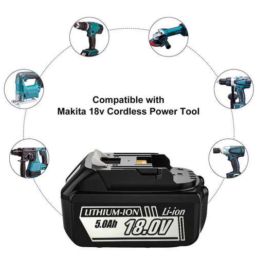 替代牧田18V 5Ah可充电电动工具电池 LXT BL1860B BL1860 BL1850