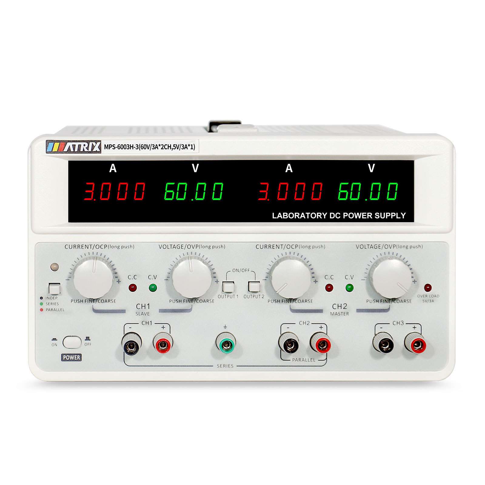 MATRIX麦创三通道直流稳压电源MPS-3005H/3003H3010H6003H6005H-3