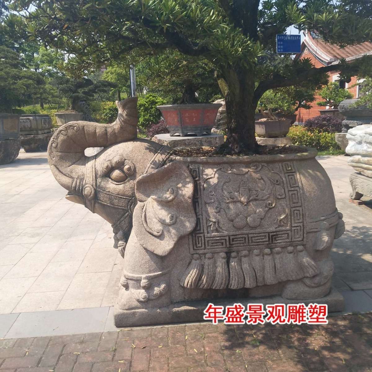 仿古石雕鱼缸水槽 青石雕刻仿古石头花盆 做旧花盆崇武雕刻