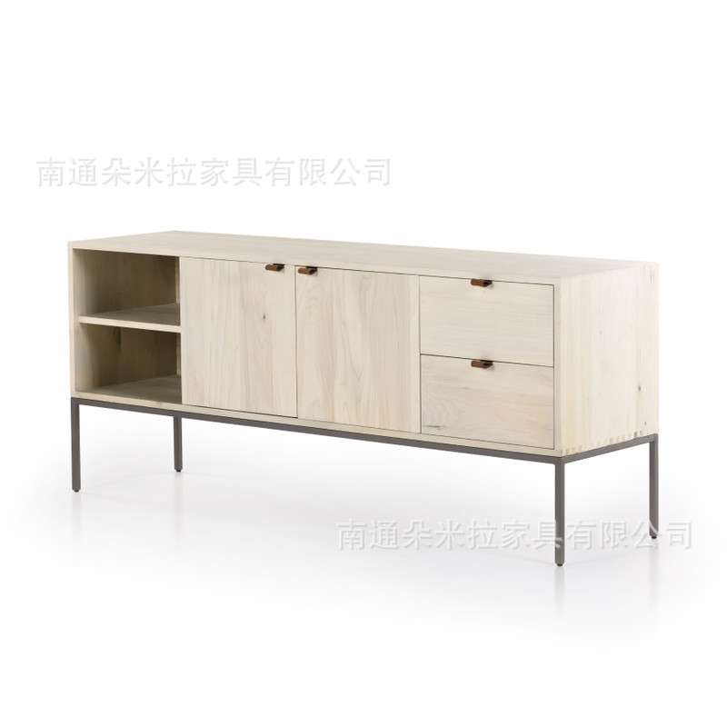 RH美式实木电视柜设计师设计高端展示电视柜可储物