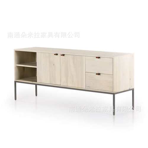 RH美式实木电视柜设计师设计高端展示电视柜可储物