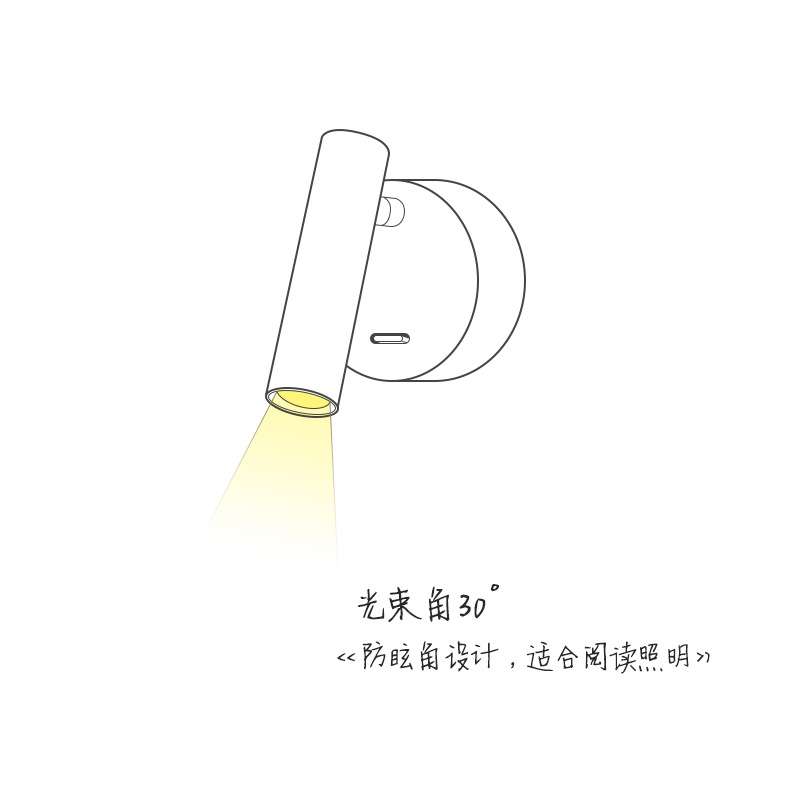 简约创意酒店书房墙灯北欧个性房间卧室温馨床头阅读led壁灯