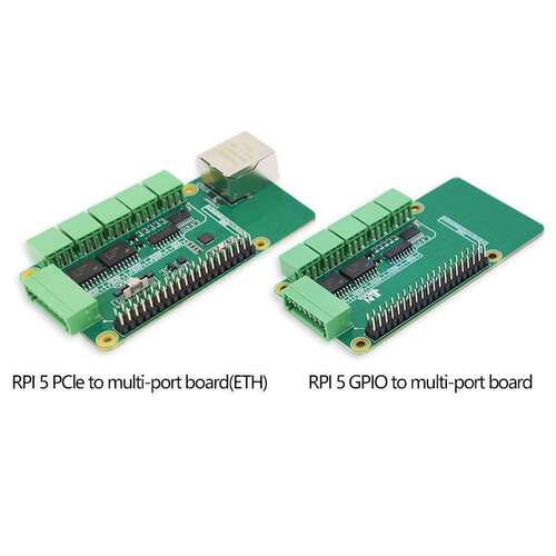 树莓派5 PCIe转RJ45千兆网口转接板 CAN/RS485/RS232接口即插即用