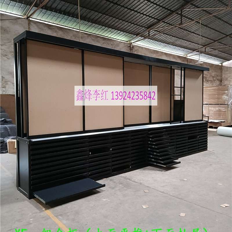 陶瓷展具单排双排平面左右推拉板瓷砖展示柜瓷片展架地板石材展架