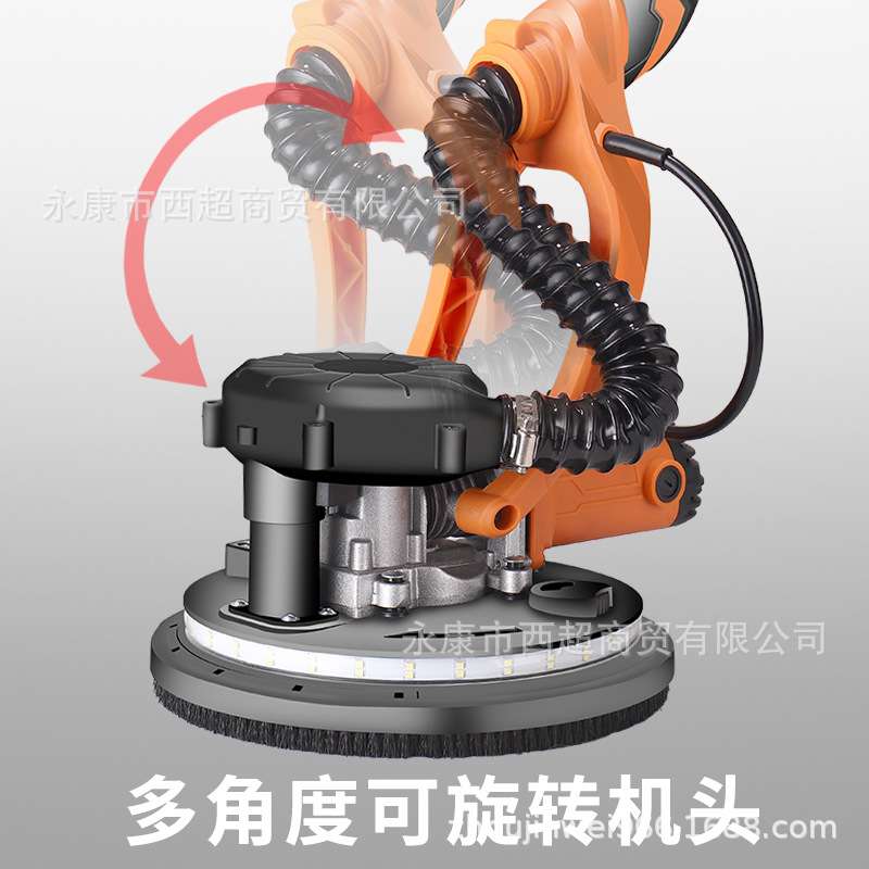 电动墙面打磨机自吸式无尘砂纸机腻子磨墙机多功能无死角打磨机