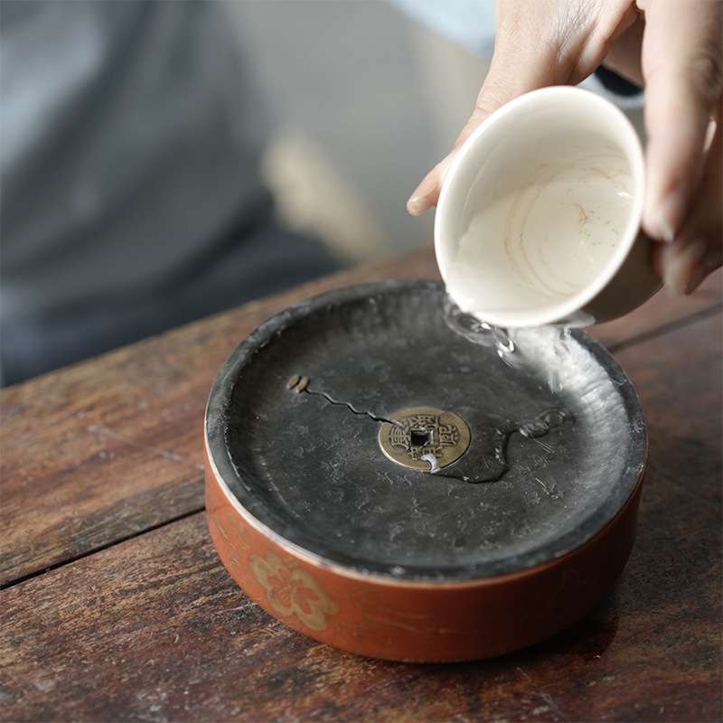 老瓷器 纯锡 手工建水壶承茶道配件