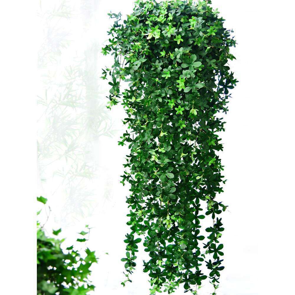 树叶子墙壁挂吊篮塑料假花藤条装饰绿植藤蔓摆设植物吊兰
