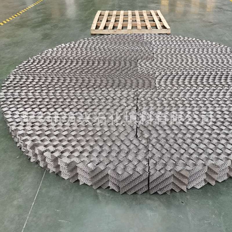 316L金属规整波纹 精馏塔填料 125Y不锈钢波纹填料不锈钢斜管