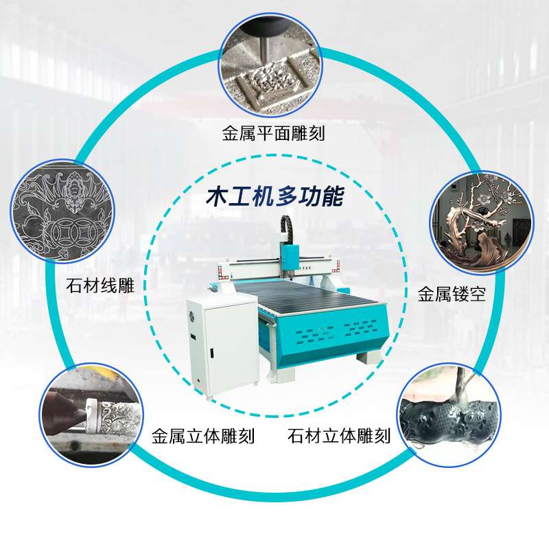 鼎隆1325木工数控雕刻机石材机切割全自动PVC亚克力广告cnc雕花机