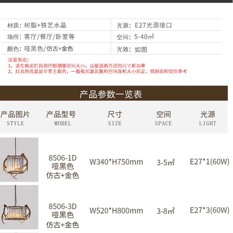 现代轻奢吊灯 简约单头吧台过道玄关灯饰创意树脂水晶卧室餐厅灯