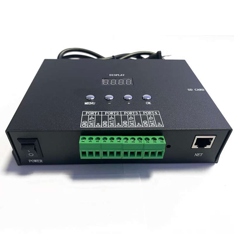 可联可脱支持接Art-Net DMX可多台同步 8口可编程幻彩LED控制器