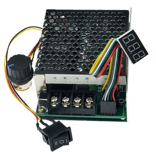 驱动器40A12V24V36双向正转反转直流电机调速器带数显刻度转速表