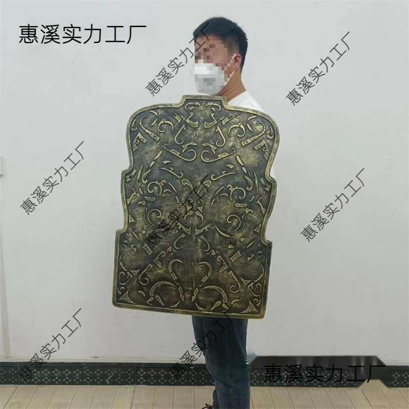 仿古代士兵盾牌古装演出拍摄道具汉代风格盾牌秦汉盾牌