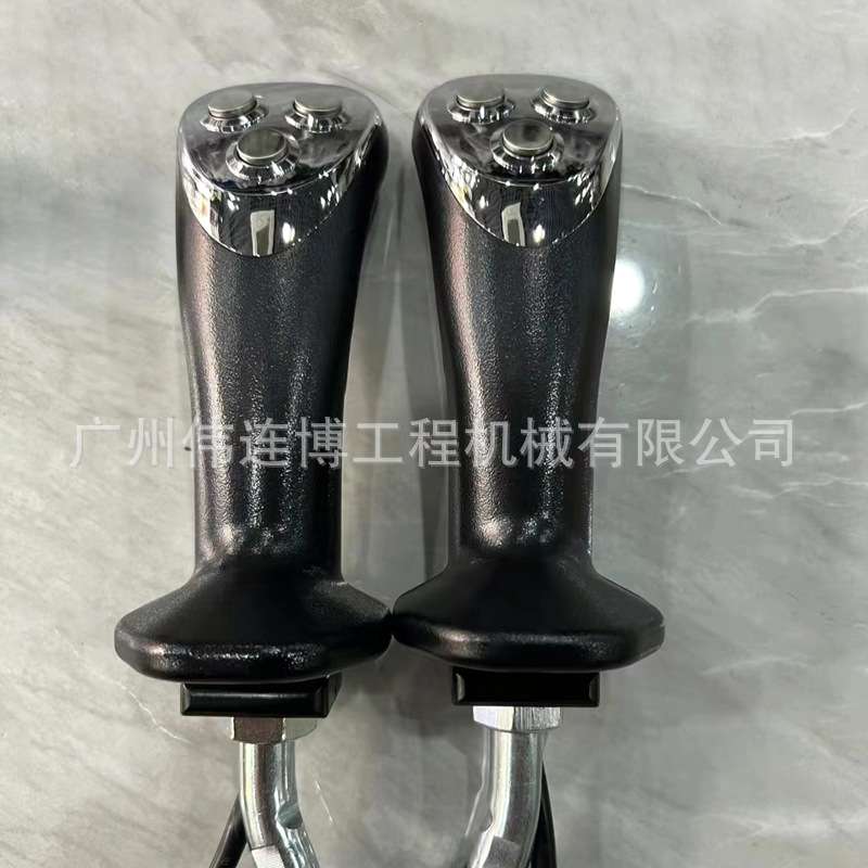 挖机配件大全轮式挖掘机抓木器夹木器操纵杆手柄三按键电控手柄胶