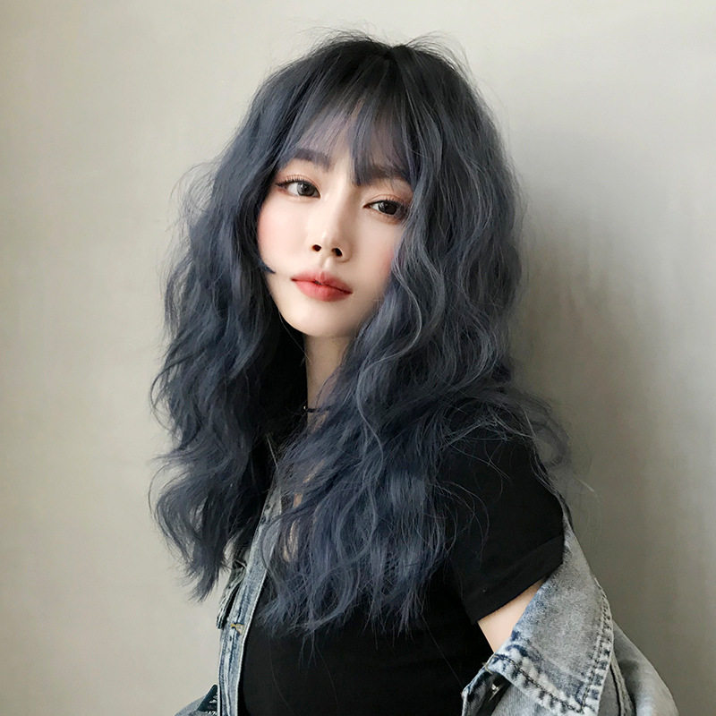 假发女中长发蓬松齐刘海全头套自然新式发套锁骨发网红羊毛卷短发