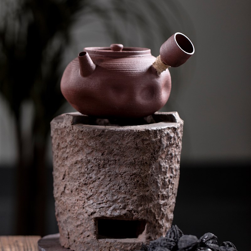 景德镇侧把紫砂煮茶壶家用泡茶壶烧水壶纯手工跳盖壶可电陶炉明火