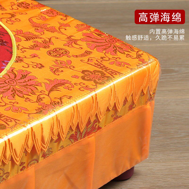 家用拜垫拜凳寺庙莲磕头的垫子实木拜垫家用佛具佛前跪拜垫寺庙