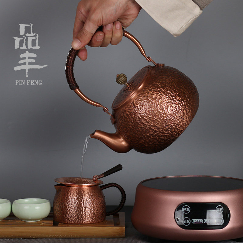 品丰纯铜手工加厚纯紫铜铜壶烧水壶泡茶沏茶壶养生茶壶家用煮茶器