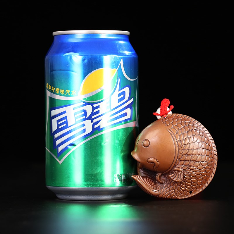 匠泽铜魂 紫铜年年有鱼手把件送礼馈赠客厅家居工艺品