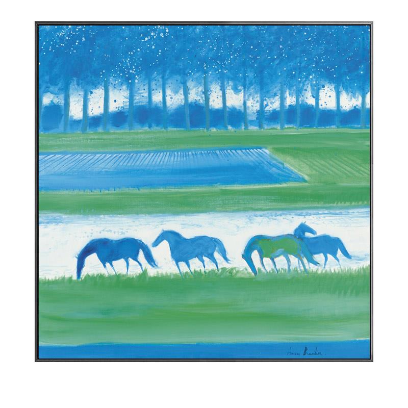 安德烈.布拉吉利 马群动物客厅组合装饰画大师名画书房餐厅风景画