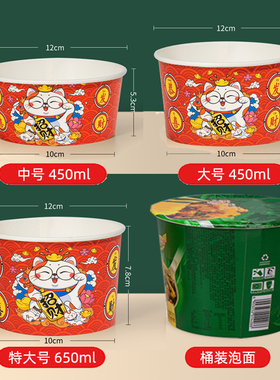 恭喜发财招财猫餐具开业餐具纸杯纸碗一次性筷子四件套外卖打包袋