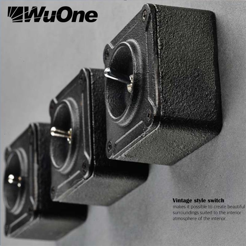 wuone灵光逸创球墨铸铁拨动单开插座开关复古工业风面板墙壁装饰