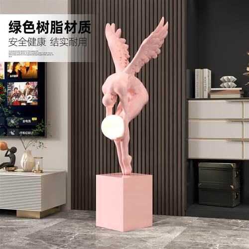 人物雕塑意式极简艺术落地摆件展厅店铺玄关美陈轻奢高级感装饰品