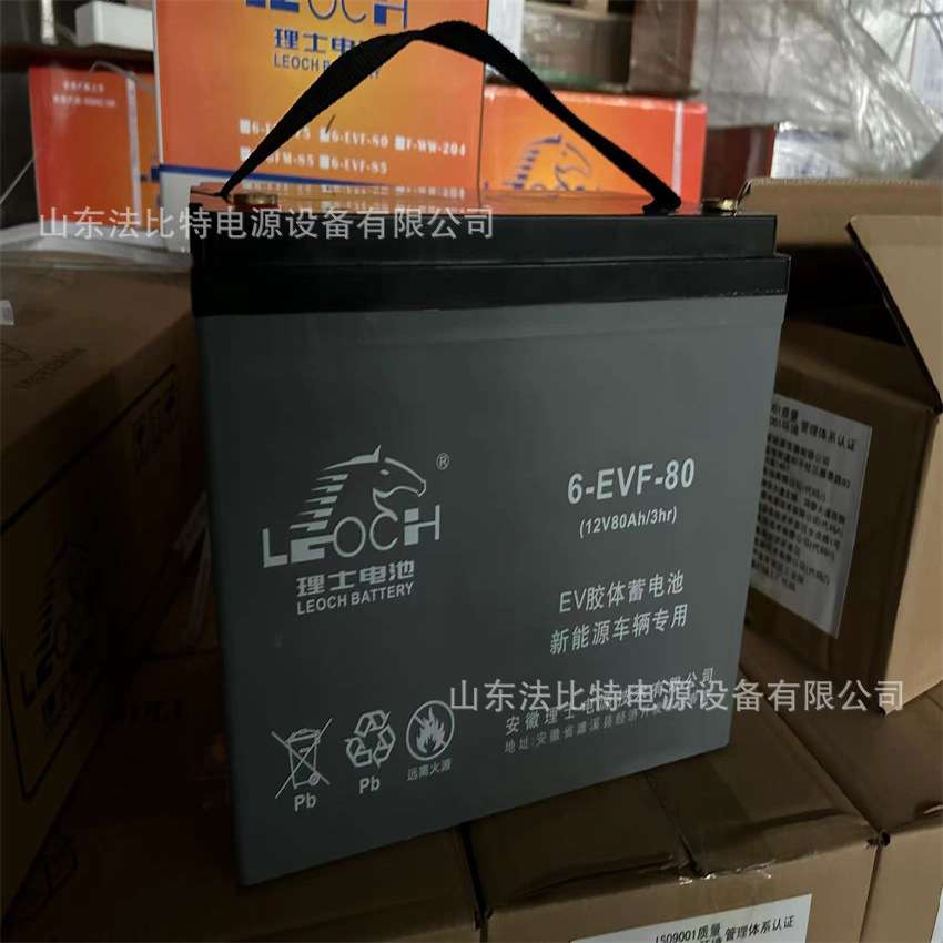 LEOCH动力蓄电池6-EVF-80电动四轮车12V80AH理士胶体蓄电池