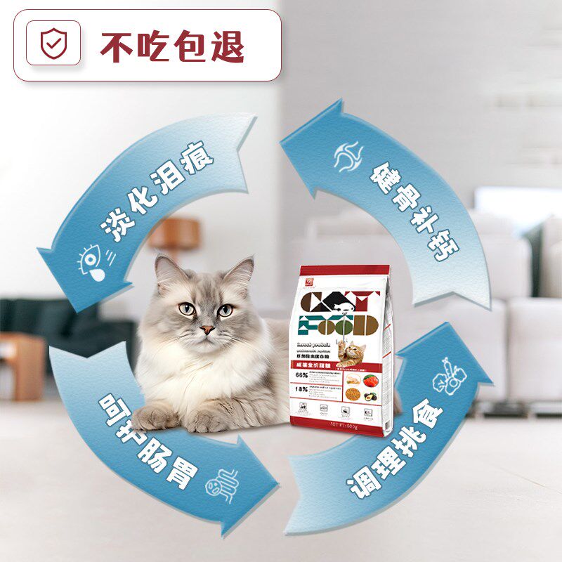 乐施昆虫蛋白成猫粮成年布偶英短蓝猫通用型美毛补钙淡化泪痕猫粮图片