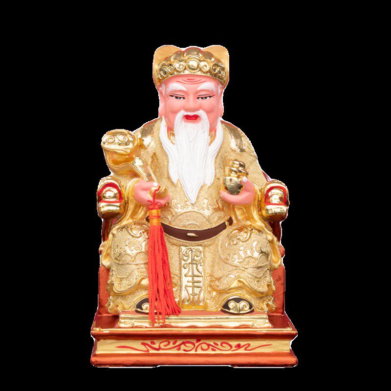 土地公像香樟木雕金身大伯公供奉家用土地爷像福德正神佛像摆件