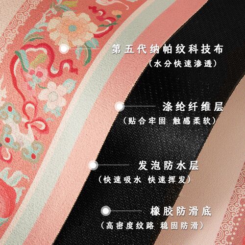 新中式厨房沥水垫洗手台台面可擦免洗垫子硅藻泥吸水隔热杯垫游园