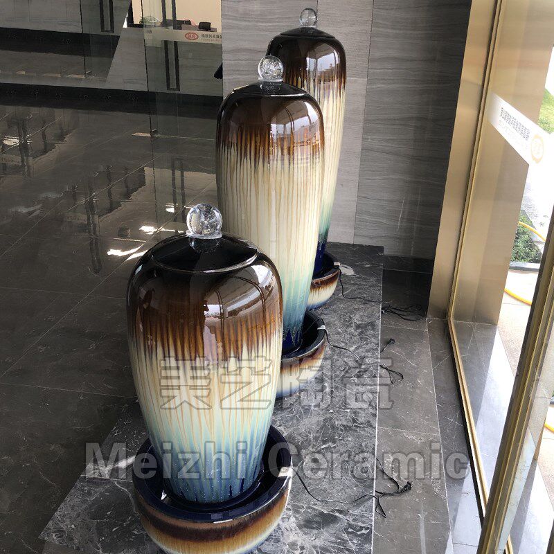 客厅招财花瓶室内水系景观流水摆件循环水景加湿器喷泉缸开业礼品
